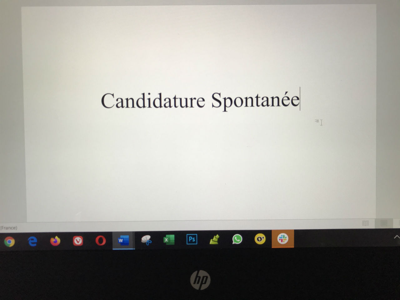 candidature spontanee