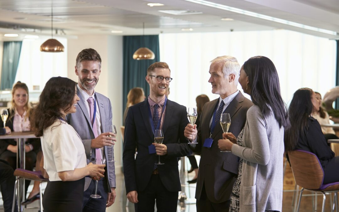 Delegates Networking At Conference Drinks Reception